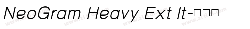 NeoGram Heavy Ext It字体转换